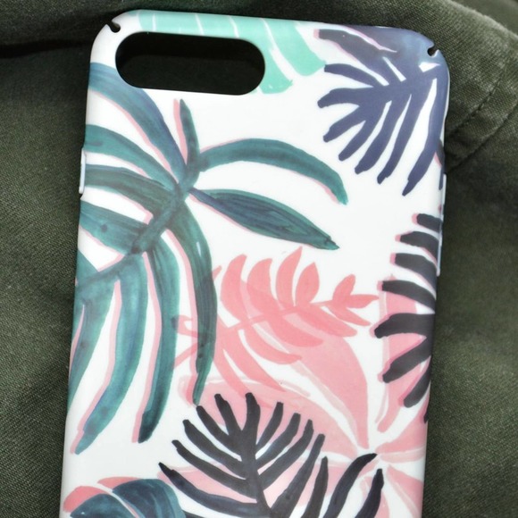 iPhone XR Case Pink Tropical Floral Print Cover - Picture 2 of 8